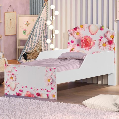 Cama Infantil Roseira com Colchão