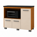Ver imagem 1 de Balcão de Cozinha para Cooktop Verona 5 Bocas e Forno/ Microondas Freijó/Off White Rd
