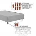 Ver imagem 7 de Cama Box Casal Estofada em Madeira Maciça Base Reforçada Santorini Espresso Móveis Cinza/Linho