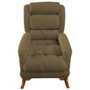 Ver imagem 2 de Poltrona Amamentação Liz de Balanço Suede Cappuccino - Dominic Decor