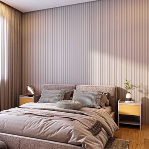 Painel Ripado Compacto 01: Unid. 274x25cm Larg. Talatto Painéis Gianduia