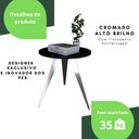 Ver imagem 4 de Mesinha Lateral De Canto Para Sala e Quarto Redonda C.P