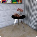 Ver imagem 1 de Mesinha Lateral De Canto Para Sala e Quarto Redonda C.P