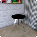 Ver imagem 3 de Mesinha Lateral De Canto Para Sala e Quarto Redonda C.P