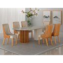 Ver imagem 1 de Conjunto Jantar 6 Cadeiras Maciça 2x1 Pilar Vdo- Arbo Design