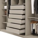 Ver imagem 6 de Guarda Roupa Casal 100% MDF 6 Portas 6 Gavetas com Espelhos Dubai Majestic Bege/Fendi