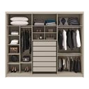 Ver imagem 4 de Guarda Roupa Casal 100% MDF 6 Portas 6 Gavetas com Espelhos Dubai Majestic Bege/Fendi