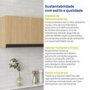Ver imagem 7 de Armário Aéreo Planejado Porta Basculante 100cm Nara CabeCasa MadeiraOriginals Marrom/Avena