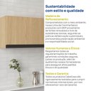 Ver imagem 7 de Armário Aéreo Porta Basculante 100cm Nara CabeCasa MadeiraOriginals Marrom/Avena