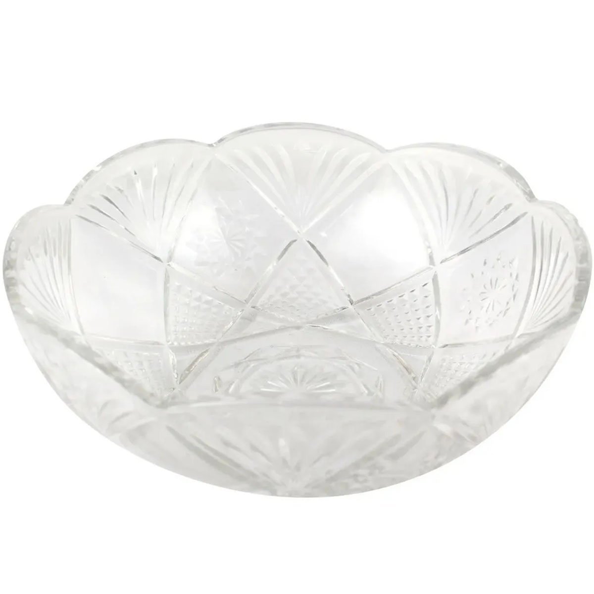 Kit 2 Saladeira Redonda Bowl Vidro Transparente 2,5l 23,5cm - 4