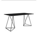 Ver imagem 2 de Mesa Escritório Bela Vista Escrivaninha Preto Tampo Preto2