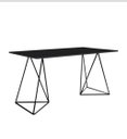 Ver imagem 2 de Mesa Escritório Bela Vista Escrivaninha Preto Tampo Preto2