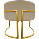 Ver imagem 6 de Poltrona Decorativa Para Sala Recepção Escritório Luna Suede Base de Ferro Dourada