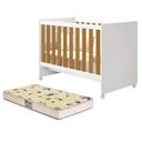 Ver imagem 1 de Berço Mini Cama Katatau Flex Branco Savana com Colchão D18 de 10cm - Reller Móveis Branco Savana