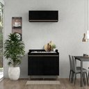 Ver imagem 1 de Cozinha Compacta Modulada 2 Peças 80cm Milão Menu Móveis Preto