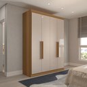 Ver imagem 1 de Guarda-roupa Solteiro Mykonos 4 Portas 2 Gavetas - Panorama Móveis