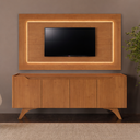 Ver imagem 1 de Conjunto Painel + Rack Atenas 180 cm Naturalle Mavaular