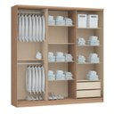 Ver imagem 3 de Guarda-Roupa 6 Portas 2 Gavetas Sonata New Bege/Angelin/Duna