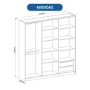 Ver imagem 7 de Guarda-Roupa 6 Portas 2 Gavetas Sonata New Bege/Angelin/Duna