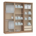 Ver imagem 3 de Guarda-Roupa 6 Portas 2 Gavetas Sonata New Bege/Angelin/Duna