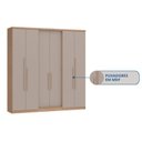 Ver imagem 4 de Guarda-Roupa 6 Portas 2 Gavetas Sonata New Bege/Angelin/Duna