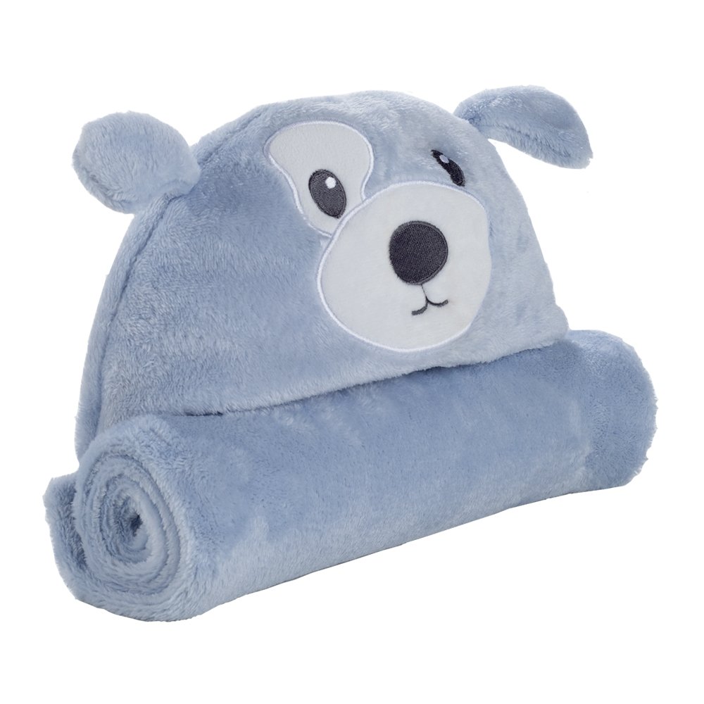 Manta / Cobertor Infantil com Capuz Cachorro Azul -pimpolho - 4