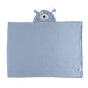Ver imagem 3 de Manta / Cobertor Infantil com Capuz Cachorro Azul -pimpolho