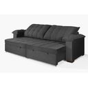 Ver imagem 2 de Sofá Retrátil e Reclinável 2,90m Canadá Estilo Estofados - Suede Veludo Cor "cinza"