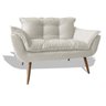 Conjunto Sofá Namoradeira Opala para Sala Estar Recepção + 2 Poltrona Cadeira Opala Decorativa - Sue - 2