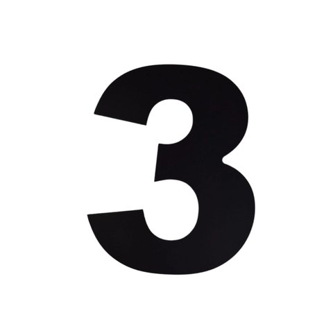 Número 3 Residencial Alumínio Acm Preto - Volpato