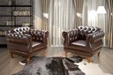 Ver imagem 2 de Kit 02 Poltronas Chesterfield Elisabeth Duquesa Capitonê - Couríssimo Café