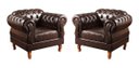 Ver imagem 1 de Kit 02 Poltronas Chesterfield Elisabeth Duquesa Capitonê - Couríssimo Café