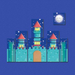 Castelo - Quadros ou Placas Modulares com 9 Peças