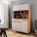 Ver imagem 4 de Kit Italia 4 Portas 6 Estantes Arte Moveis Cinamomo/Off White