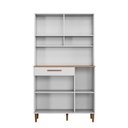 Ver imagem 3 de Kit Italia 4 Portas 6 Estantes Arte Moveis Cinamomo/Off White