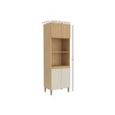 Ver imagem 3 de Paneleiro de Cozinha Modulado Rebeca C/ 4 Portas 70cm Mel/off White - Movelbento