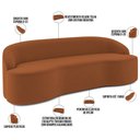 Ver imagem 4 de Sofá 4 Lugares Curvo Sala de Estar Living Lótus D02 Veludo Telha 230 Cm D-262 - Lyam Decor