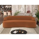 Ver imagem 2 de Sofá 4 Lugares Curvo Sala de Estar Living Lótus D02 Veludo Telha 230 Cm D-262 - Lyam Decor