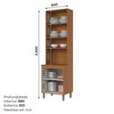 Ver imagem 3 de Torre Quente 01 Forno com Porta de Vidro 63cm Venaly C589 Cinamomo Off White - Henn