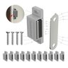 10 Trinco Porta de Armario Fecho Trava Magnetica Ima Moveis Soprano Fecho Magnetico C/batente 2 Furo - 1