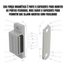 10 Trinco Porta de Armario Fecho Trava Magnetica Ima Moveis Soprano Fecho Magnetico C/batente 2 Furo - 2