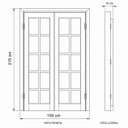 Ver imagem 5 de Kit Porta Balcão de Madeira Maciça 215CMX150CM Tauari Mapaf