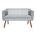 Ver imagem 2 de Kit Sofá Namoradeira 2 Lugares e 02 Poltronas Julia Cinza