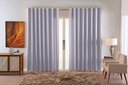 Ver imagem 2 de Cortina Jacquard Luxo em Tecido Semi Blackout Sala 4,00x2,80:cinza
