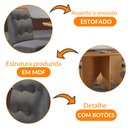 Ver imagem 5 de Mesa de Jantar Evora 120cm Mdf Canto Copo e 4 Cadeiras Carol