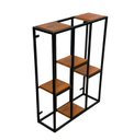 Ver imagem 1 de Prateleira Decorativa Estilo Industrial Decoração Ferro e Madeira Jardim Suporte Plantas