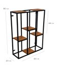 Ver imagem 2 de Prateleira Decorativa Estilo Industrial Decoração Ferro e Madeira Jardim Suporte Plantas