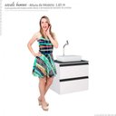 Ver imagem 3 de Gabinete Para Banheiro Aço Gaia 60 com Cuba Linea Cozimax Branco