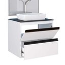 Ver imagem 2 de Gabinete Para Banheiro Aço Gaia 60 com Cuba Linea Cozimax Branco