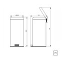 Ver mais imagens de Lixeira Inox com Pedal Tramontina Brasil Polido com Balde Interno Removível 30l 94538130